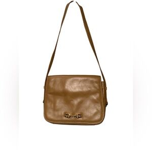 Etienne Aigner Tan Genuine  Leather Shoulder Bag